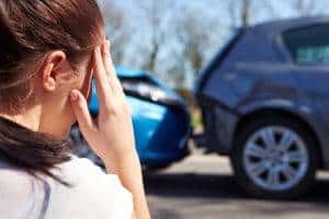 stressed driver in traffic accident