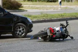motorcycle accident with car